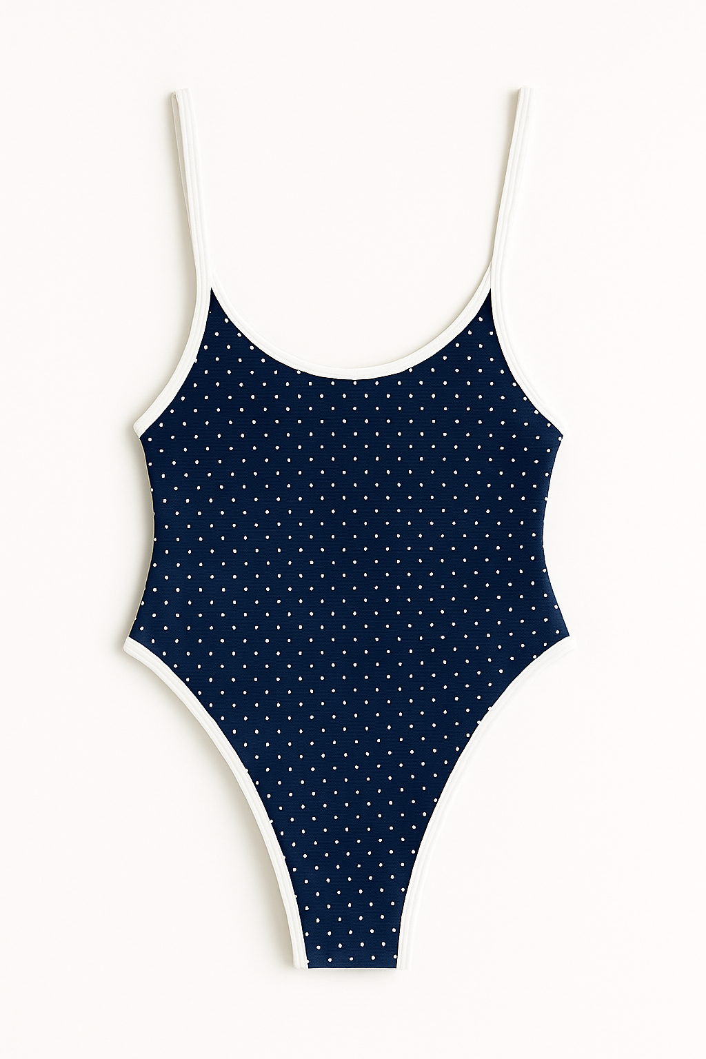 Navy Micro Polka Dot One-Piece Swimsuit